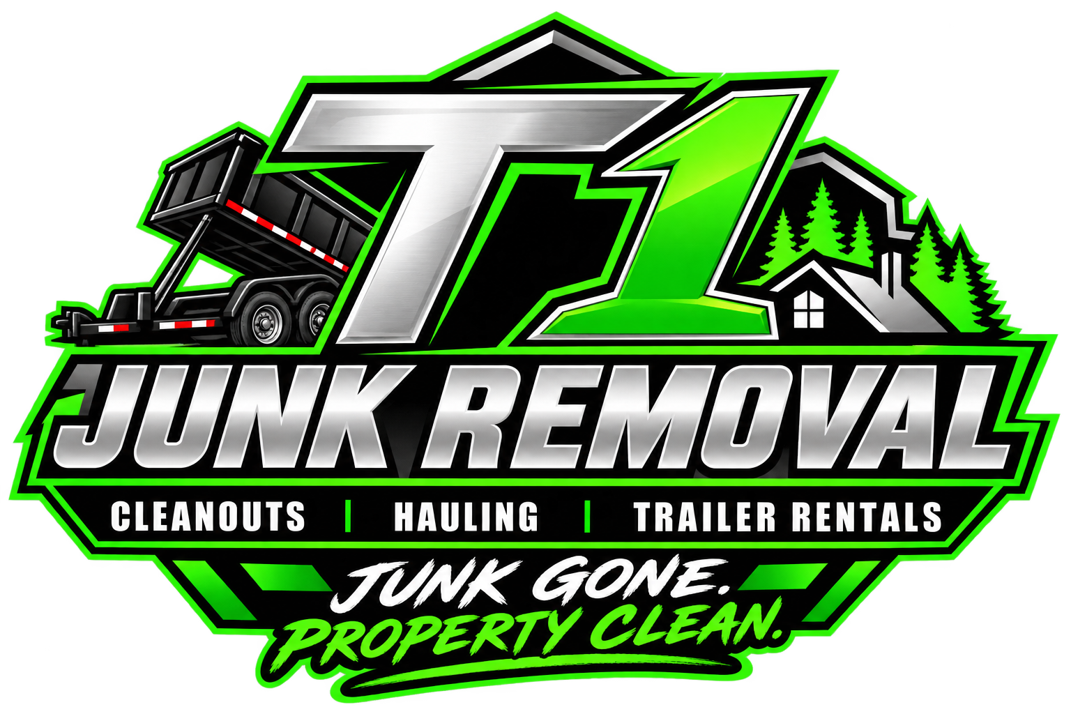 T1 Junk Removal — cleanouts, hauling, trailer rentals